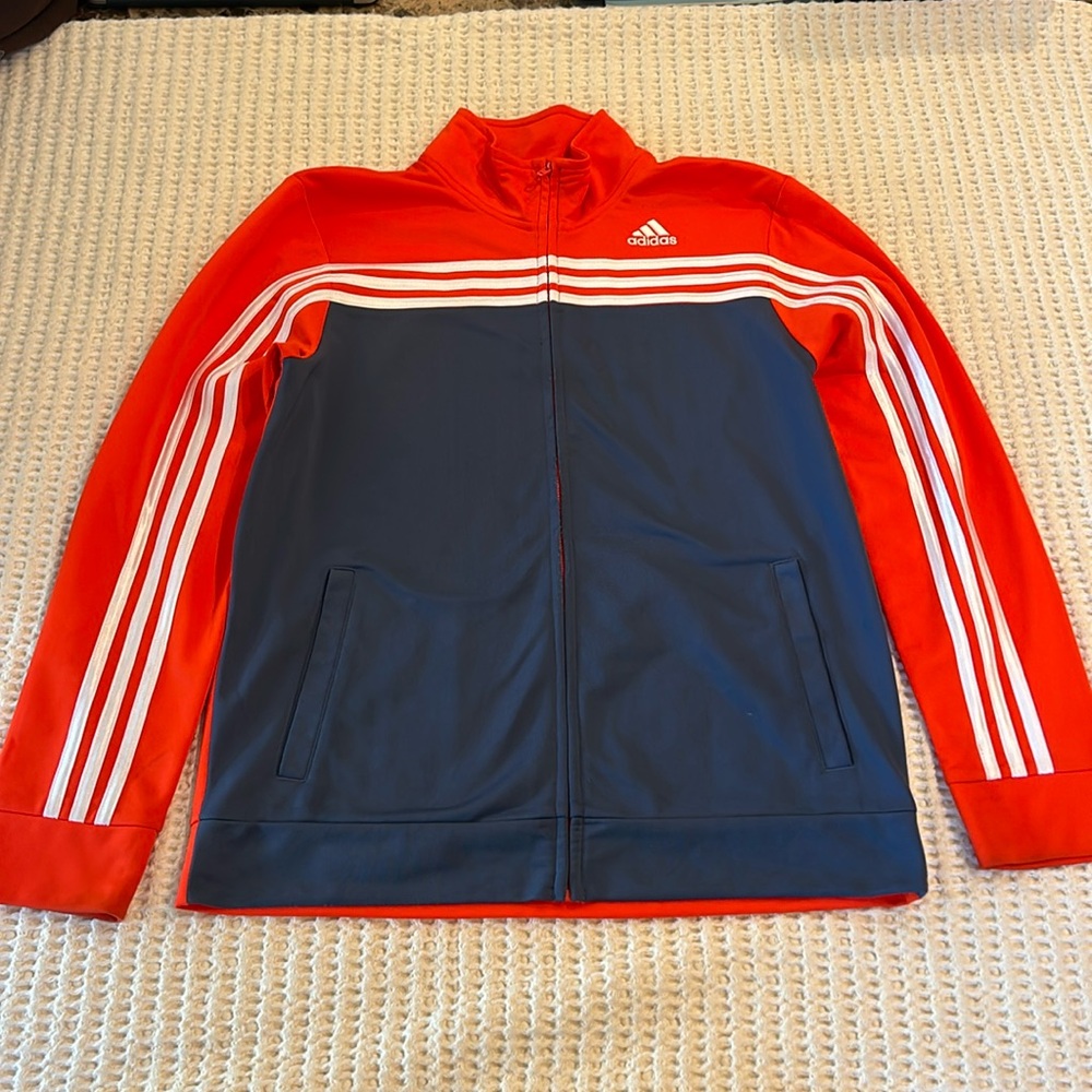 Adidas Boys zip-up jacket Size XL